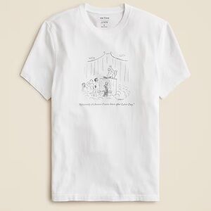 The New Yorker X J.Crew vintage-wash cotton graphic T-shirt